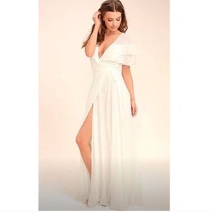 Lulus Maxi white dress